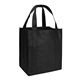 a black grande reusable tote with reinforced handles