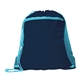 a navy blue/aqua blue duo color mesh pocket sport pack