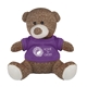 aerial view a brown knitted teddy bear, image 1 of 2