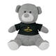 aerial view a gray knitted teddy bear, image 1 of 2