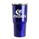 aerial view a blue the carova - 18 oz stainless steel shell auto tumbler, image 1 of 2