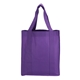 a purple 7672 north park - non - woven shopping tote bag - heat transfer