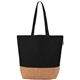 aerial view a black alentejo - recycled cotton tote bag with cork bottom, image 1 of 2