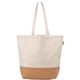 aerial view a natural 7501 alentejo - recycled cotton tote bag with cork bottom, image 1 of 2