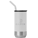 a white atlantis - 16 oz double wall tumbler - stainless with recycled rpp inner - laser