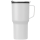aerial view a white anchorage - 30 oz stainless steel tumbler with plastic liner - laser, image 1 of 2
