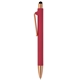 aerial view a red 18-1750 paris softy rose gold stylus pen, image 1 of 2