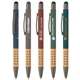 a group of bowie bamboo grip stylus pen - colorjet