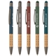 a group of bowie bamboo grip stylus pen