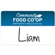 a white value reusable name badge 3-3/8 x 2-1/8