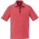 aerial view a team red heather/black smoke (358) mens macta short sleeve polo, image 1 of 4