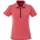 aerial view a team red heather/black smoke (358) womens macta short sleeve polo, image 1 of 4