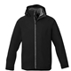 aerial view a black/heather dark charcoal (995) mens arlington waterproof 3- in -1 jacket, image 1 of 4