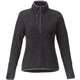 aerial view a blk smk hthr/blk smk hthr (994) womens vorlage sweater knit half zip pullover jacket, image 1 of 2