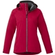 aerial view a team red/heather dark charcoal (358) womens arlington waterproof 3- in -1 jacket, image 1 of 7