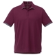 aerial view a maroon/grey storm (384) mens cerrado short sleeve performance polo, image 1 of 6