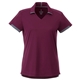 aerial view a maroon/grey storm (384) womens cerrado short sleeve performance polo, image 1 of 3