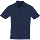 aerial view a navy/steel grey (575) mens wilcox short sleeve performance polo, image 1 of 2