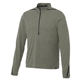 aerial view a loden heather/black (684) mens dege eco knit performance half zip, image 1 of 2