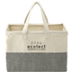 aerial view a natural/gray recycled cotton utility tote 10oz, image 1 of 6