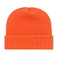 a neon blaze ribbed knit cap with cuff