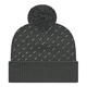 a charcoal diagonal dash knit cap with ribbed cuff