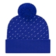 a royal diagonal dash knit cap with ribbed cuff
