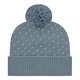 aerial view a slate blue diagonal dash knit cap with ribbed cuff, image 1 of 2