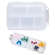 aerial view a frost w/gray clasp versatile 10- compartment travel pillbox, image 1 of 2