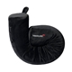 aerial view a black brookstone free form memory foam neck pillow, image 1 of 4