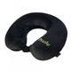 aerial view a black brookstone comfort classic memory foam neck pillow, image 1 of 3