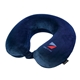 aerial view a navy brookstone comfort classic memory foam neck pillow, image 1 of 3