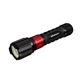 aerial view a black 3400 lumen ultra hd usb rechargeable flashlight with powerbank, image 1 of 2