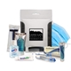 aerial view a white comprehensive ppe hygiene kit, image 1 of 2