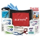 aerial view a red ready4 first aid kit, image 1 of 2