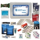 aerial view a blue survival first aid kit, image 1 of 2