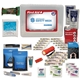 aerial view a red survival first aid kit, image 1 of 2