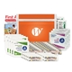 aerial view a orange personal first aid kit -50 pcs, image 1 of 2