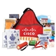aerial view a red survival / disaster first aid kit, image 1 of 2
