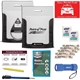 aerial view a white comprehensive auto safety kit, image 1 of 2