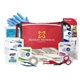 aerial view a red family ouch pouch first aid kit, image 1 of 2