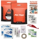 aerial view a orange outdoor adventure pet first aid kit, image 1 of 2