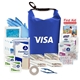 aerial view a blue 2.5l waterproof drybag first aid kit, image 1 of 2