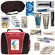 aerial view a red road trip travel kit, image 1 of 2