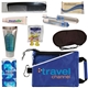 aerial view a blue essential global travel kit, image 1 of 2