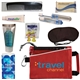 aerial view a red essential global travel kit, image 1 of 2