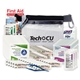 aerial view a white go safe -60 pcs first aid kit, image 1 of 2