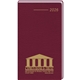 a burgundy pocket partner(r) weekly planner