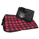 a plaid red picnic stadium blanket