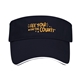 aerial view a navy/white the visor cotton sun hat, image 1 of 2